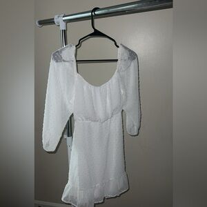 Elegant White Women's Dress